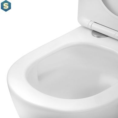 Комплект 4 в 1: Инсталляция GROHE Rapid SL 3 в 1 3884966Q + Унитаз безободочный Kroner Harz WHI483632 TORNADO с сиденьем Slim Duroplast / Soft-close / Quick relase KH483632WHIT (388496