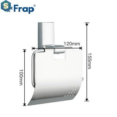 Держатель для туалетной бумаги Frap F1803, белый/хром, Хром