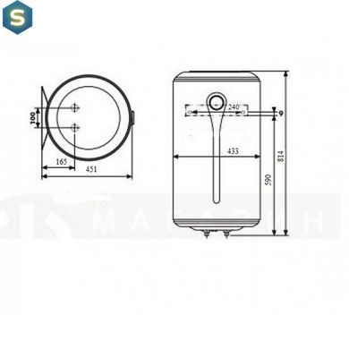 Водонагрівач Atlantic Ego Steatite 80 VM 080 D400-1-BC 1200W 851276