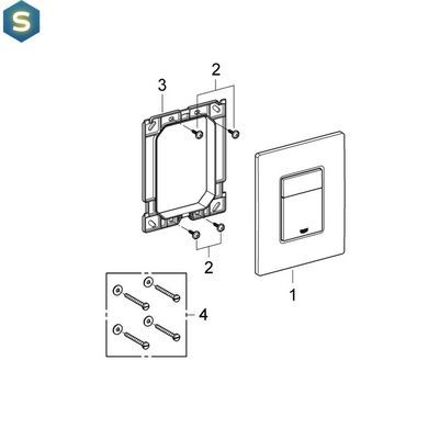 Комплект 4 в 1: Инсталляция GROHE Rapid SL 3 в 1 3884966Q + Унитаз безободочный Kroner Harz WHI483632 TORNADO с сиденьем Slim Duroplast / Soft-close / Quick relase KH483632WHIT (388496