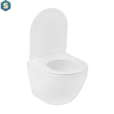 Комплект 4 в 1: Инсталляция GROHE Rapid SL 3 в 1 3884966Q + Унитаз безободочный Kroner Harz WHI483632 TORNADO с сиденьем Slim Duroplast / Soft-close / Quick relase KH483632WHIT (388496