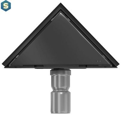 Трап для душу Mexen Flat 20x20 black кутовий MEX-1710320
