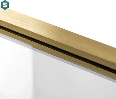 Душова стінка Rea Aero 110 brushed gold REA-K9840, прозорий, золотий