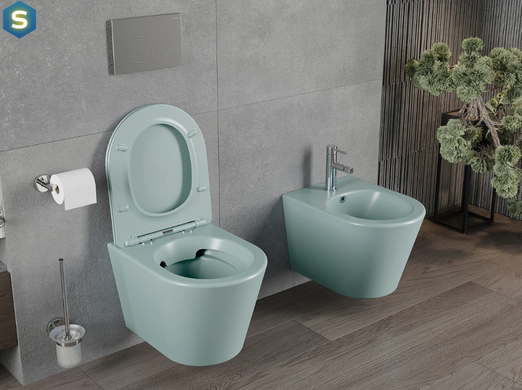 Підвісний унітаз Mexen Rico Green Matt MEX-30724048, Зелений