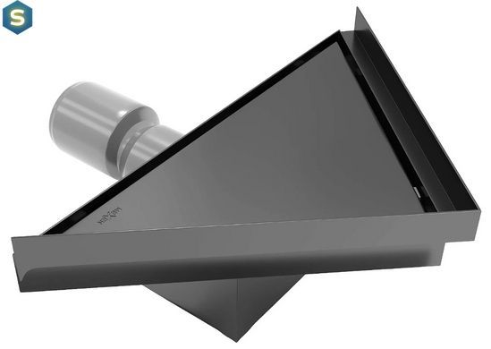 Трап для душу Mexen Flat 20x20 black кутовий MEX-1710320