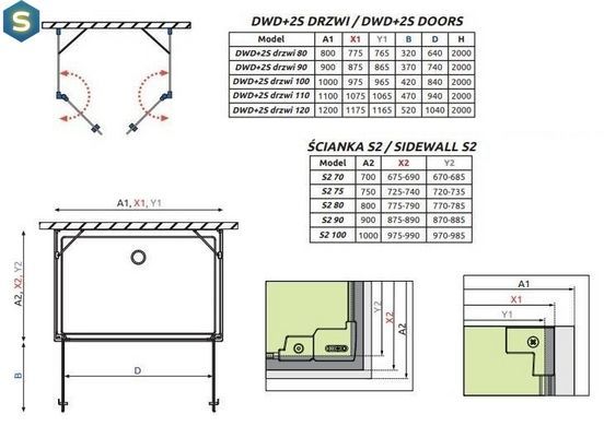 Душевая кабина Radaway Nes DWD+2S 80x80x200 10035080-01-01 + 10040080-01-01 + 10040080-01-01