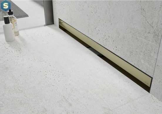 Трап для душу Mexen Flat 70 Wall gold 2в1 настінний MEX-1530070