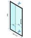 Душевая кабина Rea Rapid Slide 100x90 black пристенная REA-KPL-09875, Черный матовый, Универсальная, прозрачный, черный матовый