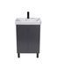 Тумба Мойдодир Simple Graphite 55-U з умивальником River 55 графітова універсальна, Графит