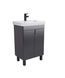 Тумба Мойдодир Simple Graphite 55-U з умивальником River 55 графітова універсальна, Графит