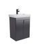 Тумба Мойдодир Simple Graphite 55-U з умивальником River 55 графітова універсальна, Графит