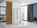 Душова кабіна Rea Rapid Fold 80x80 gold пристінна REA-KPL-09400, Золотий, Універсальна, прозорий, золотий