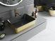 Умывальник Mexen Catia gold black matt с узором накладной MEX-21314878, Золотой