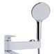 Смеситель для ванны Qtap Jay с поворотным изливом (c душевым гарнитуром) QTJAY260CRW45554 Chrome/White, Белый
