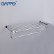 Полка с держателем для полотенец Gappo G1824, хром, 580 мм, Хром