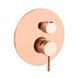 Змішувач для ванни/душу на 3 споживачі Paffoni Light brushed copper LIG019RMSP, Бронза