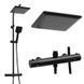 Душевая система Yoka Bodo 23 Black с термостатом BP.BODO-THERM-23-BLK, Черный матовый