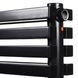 Дизайнерский радиатор горизонтальный Betatherm Quantum 2 H-405 мм, L-1000 мм с боковым подключением BQH 2100/10 9005M 34, Черный матовый