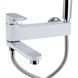 Смеситель для ванны Qtap Jay с поворотным изливом (c душевым гарнитуром) QTJAY260CRW45554 Chrome/White, Белый