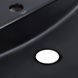 Умивальник Qtap Scorpio накладний овальний 505x385x120 мм Black matt + донний клапан PU03, Черный матовый