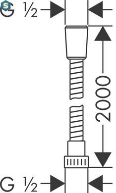 Шланг для душу 200 см Hansgrohe Metaflex 28264000