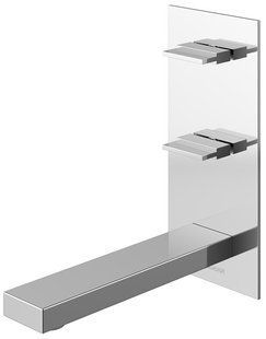 Змішувач для умивальника Kohlman Excelent chrome + BOX прихованого монтажу QW196H, Хром