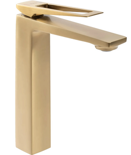 Смеситель для умывальника Rea Parker высокий brushed gold REA-B4810, Золотой