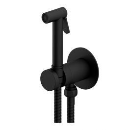 Гигиенический душ скрытого монтажа Paffoni new Bidet Kit с запорным смесителем black matt ZDUP128NO, Черный матовый