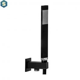 Душова система Paffoni Shower з термостатом та виливом 200x200 мм black matt KITLIQ519NO200, Черный матовый