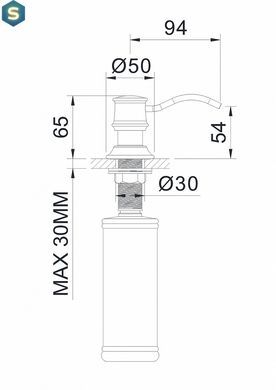 Дозатор рідкого мила Imprese Podzima Ledove ZMK01170130, Хром
