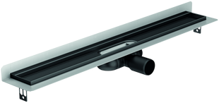 Канал с вертикальным фланцем ACO ShowerDrain C Black 9010.91.27 (1185 мм), низкий сифон