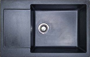 Кухонная мойка Adamant General 775x495x200 чёрный 83223, Черный/золото