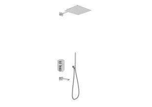 Душова система Kohlman Foxal 30 chrome + BOX прихованого монтажу QW211FQ30, Хром
