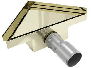Трап для душа Mexen Flat 20x20 gold угловой MEX-1510320