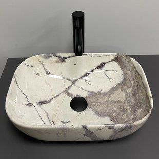 Умывальник VBI Ravenna sand glossy накладний VBI-011231, Мармур