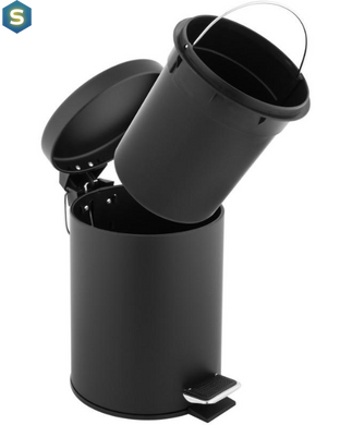 Корзина для мусора Yoka Labi black 3л. для ванной комнаты, туалета CH.LABI-BLK, Черный матовый