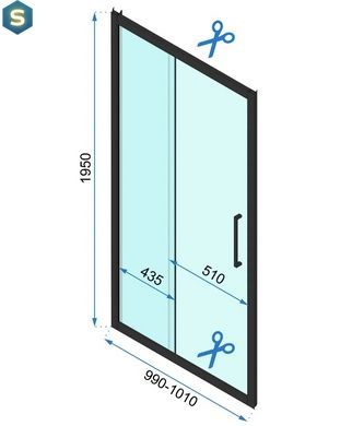 Душова кабіна Rea Rapid Slide 100x100 black пристінна REA-KPL-09876, Черный матовый, Універсальна, прозорий, чорний матовий