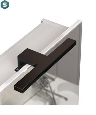 Дзеркальна галерея Руна Black 70 з чорним світильником для ванної кімнати