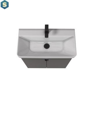 Тумба Мойдодир Simple Graphite 70-U з умивальником River 70 графітова універсальна, Графит