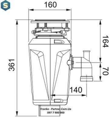 Подрібнювач харчових відходів Franke Elite Slimline SLIM 50