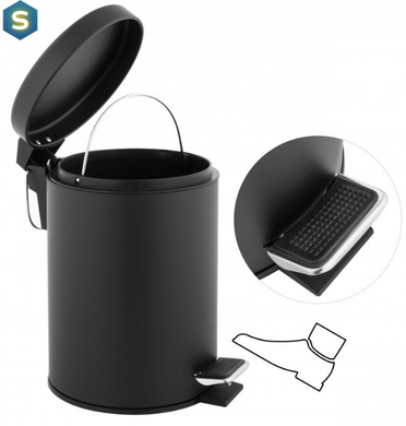 Корзина для мусора Yoka Labi black 3л. для ванной комнаты, туалета CH.LABI-BLK, Черный матовый