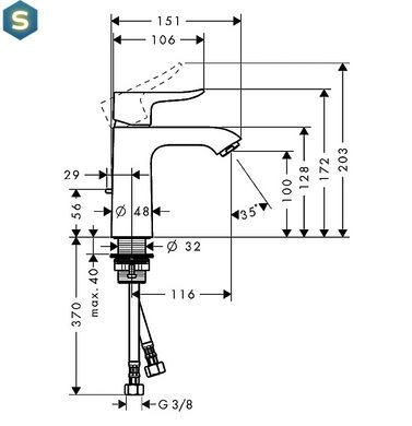 Змішувач для умивальника Hansgrohe Metris EcoSmart 31080000