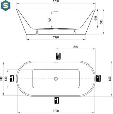 Ванна акрилова Ravak Solo 178x80 XC00100025
