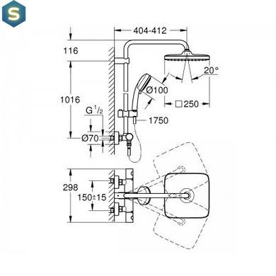 Душевая система Grohe Tempesta Cosmopolitan 26689000
