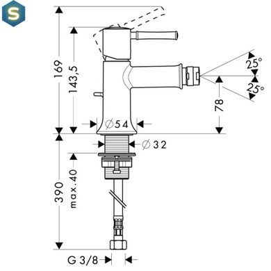 Змішувач для біде Hansgrohe Talis Classic 14120000