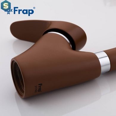 F4101-14 (F41) Змішувач для кухні U гайка &Oslash;40 коричневий Frap 1/10, Цемент матовий