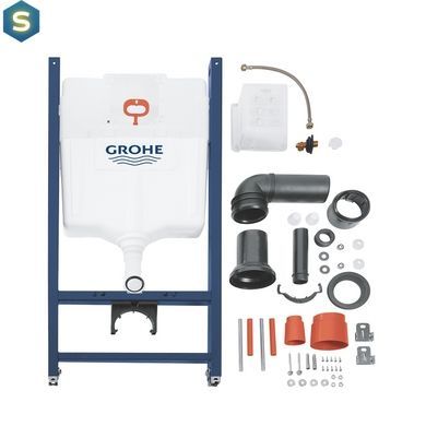 Комплект 4 в 1: Инсталляция GROHE Rapid SL 3 в 1 3884966Q + Унитаз безободочный Kroner Eifel WHI523629 RIMLESS с сиденьем Slim Duroplast / Soft-close / Quick relase KE523629WHIR (38849