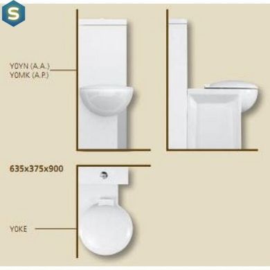 Унитаз напольный приставной угловой Hatria You & Me YXZ601, Белый