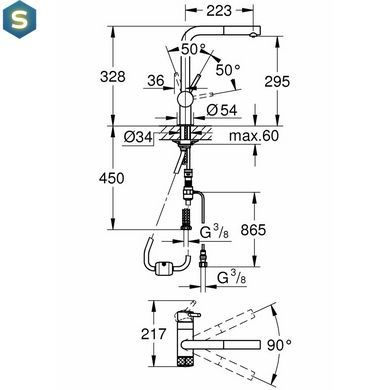 Змішувач для кухні з фільтром Grohe Blue Pure Minta 31721000