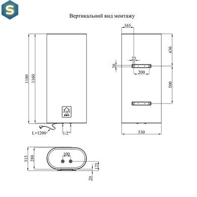 Водонагреватель Kroner Flacher K100F2-D с сухим ТЭНом CV031152